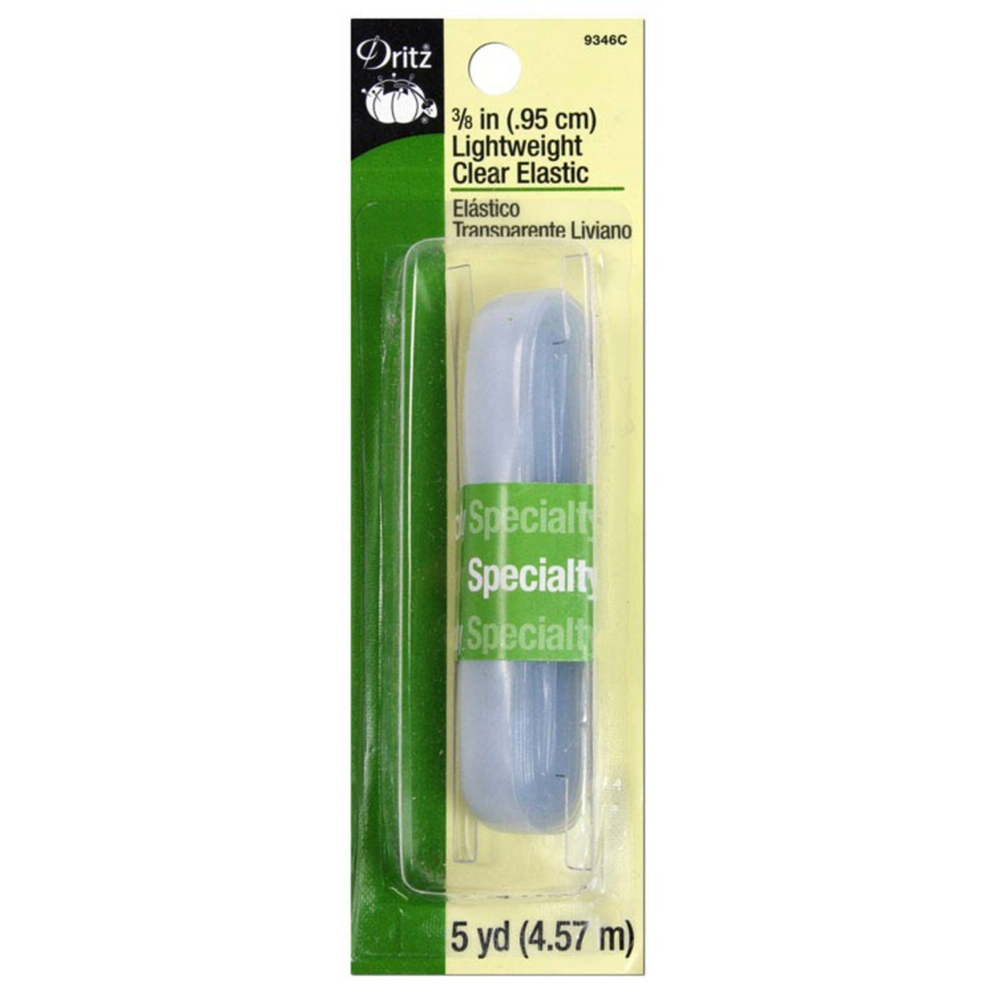 3/8" Lightweight Clear Elastic - 5 Yards